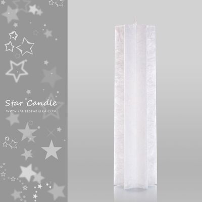Saules Fabrica Candle in the shape of a white star