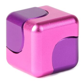 Bopster Fidget Cube Spinner dans une boîte cadeau - Rose et violet 1