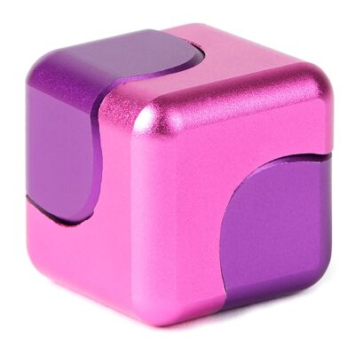 Bopster Fidget Cube Spinner dans une boîte cadeau - Rose et violet