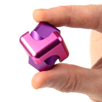 Bopster Fidget Cube Spinner dans une boîte cadeau - Rose et violet 3