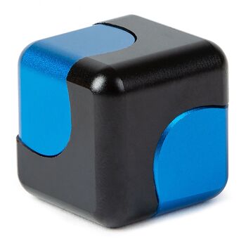 Bopster Fidget Cube Spinner dans une boîte cadeau - Noir et bleu 2