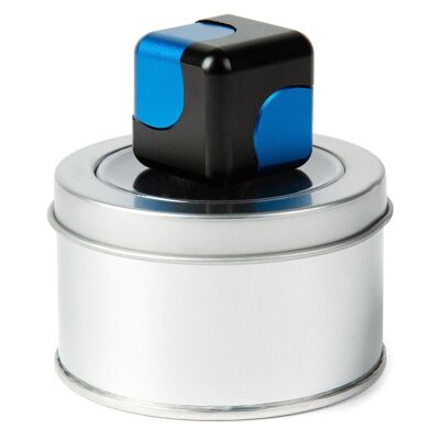 Bopster Fidget Cube Spinner dans une boîte cadeau - Noir et bleu