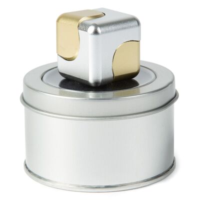 Bopster Fidget Cube Spinner dans une boîte cadeau - Argent et or