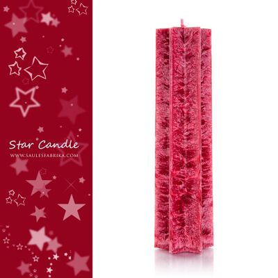 Saules Fabrica Burgundy Star Shaped Candle