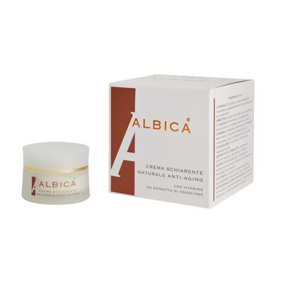 ALBICA crema es una emulsión cosmética formulada a base de fitocomplejos y vitaminas de reconocidas propiedades aclarantes y emolientes. Por la presencia de principios activos con alto poder antioxidante, es un excelente antienvejecimiento.