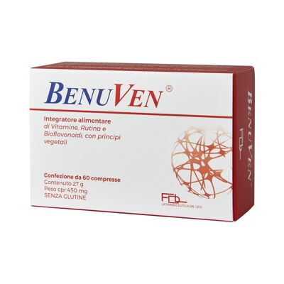 BENUVEN tablets Supplement your diet with functional nutrients for the well-being of the microcirculation. Benuven tablets are useful in the presence of swollen, tired, heavy legs and/or in case of hemorrhoids