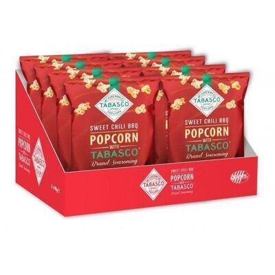 TABASCO®️ Sweet Chili BBQ Popcorn x 8 bags containing 90 gram per bag