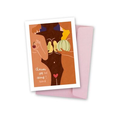 Card To each their own breasts. A6