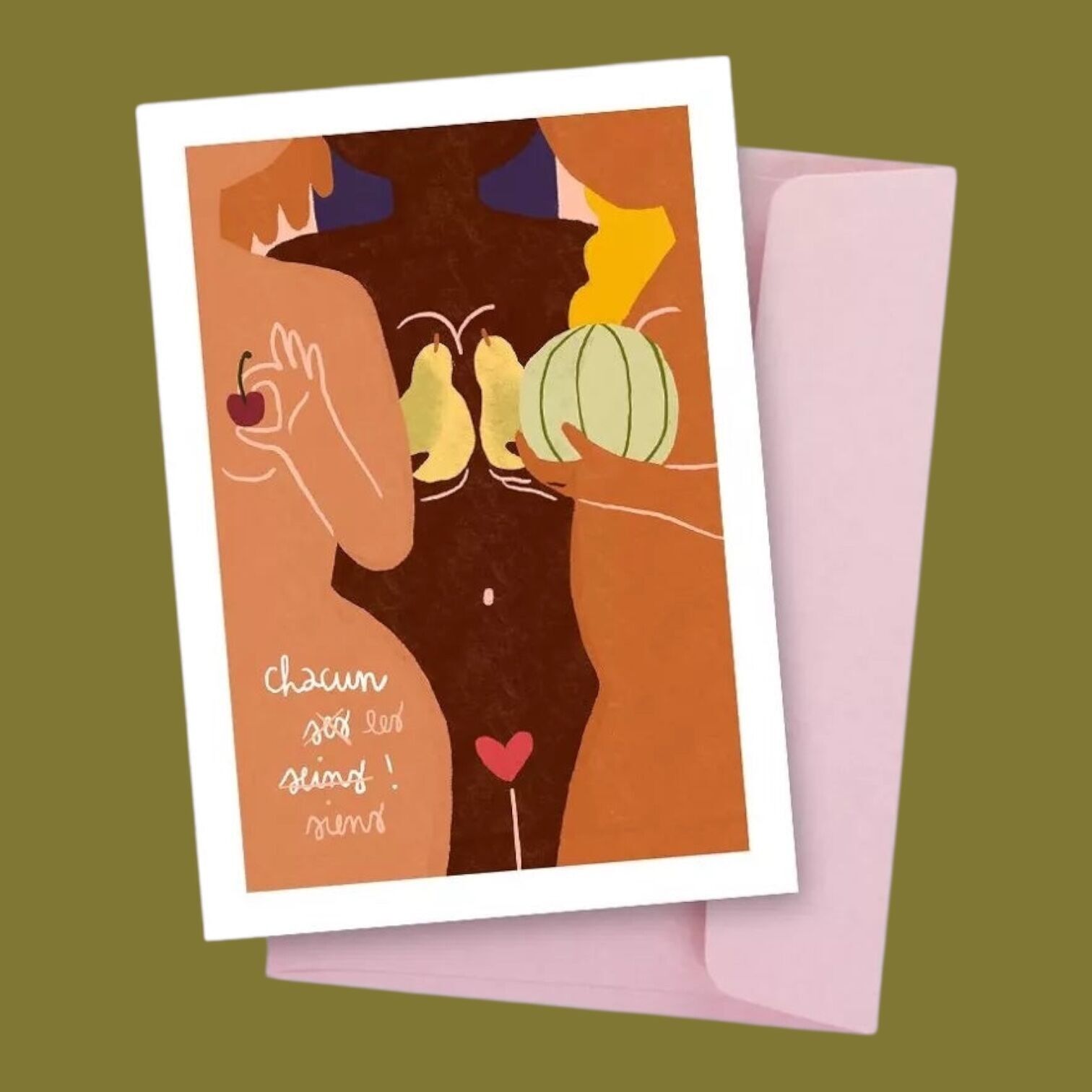 Cartolina: Ognuno al suo seno