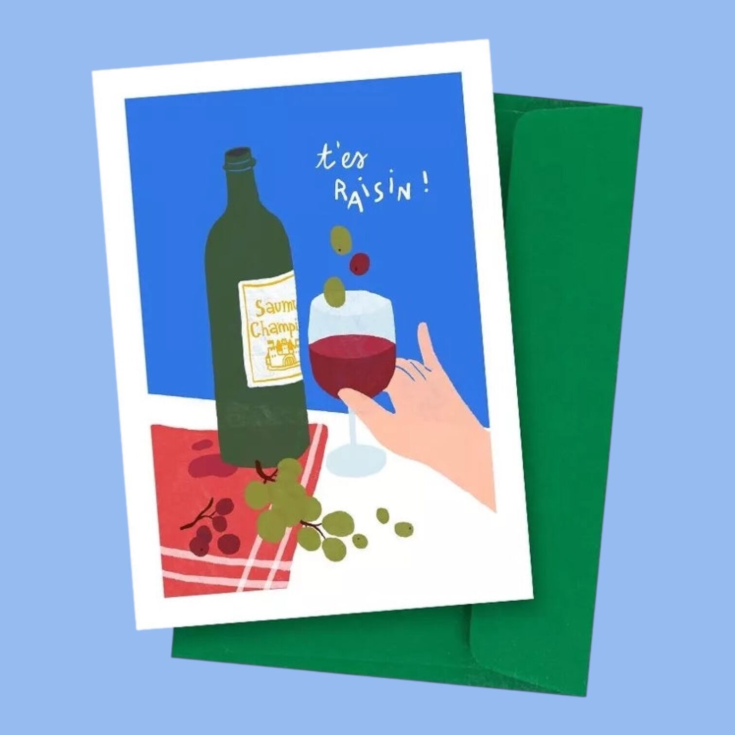 Postcard You're a raisin