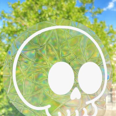 Skull Suncatcher, Halloween, Rainbow Maker Decal,