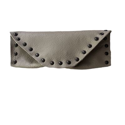 Brillenetui beige Leder