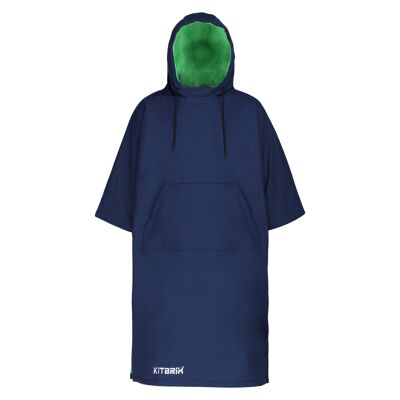 Le poncho KitBrix - Bleu marine et vert (KB-PONCHO-N/G350M)