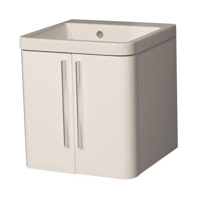 Novella dipiù suspended washbasin cabinet 50.5x50.5 cm white