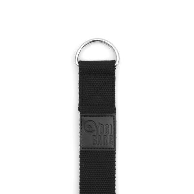 Recycelter Kunststoff Yogi Bare RPET Yoga-Stretching-Gurt schwarz