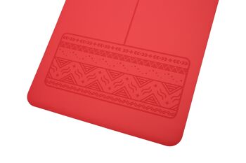 Paws - Tapis de yoga extrême adhérence en caoutchouc naturel rouge 5