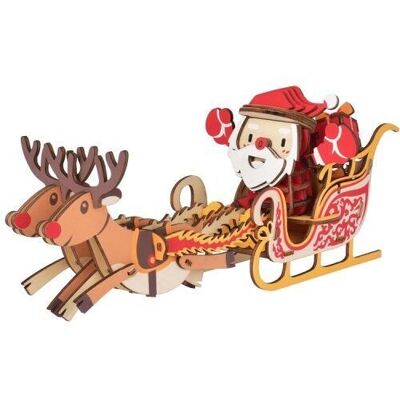 Building kit Santa Claus in Sleigh color
