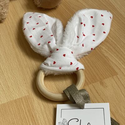 CHAMONIX Hearts Rabbit Teether Rattle