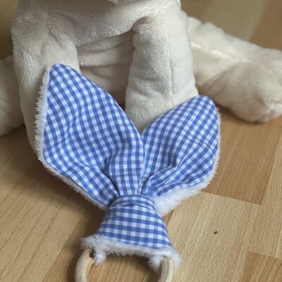 Anello di dentizione a sonagli Rabbit TEDDY Blue