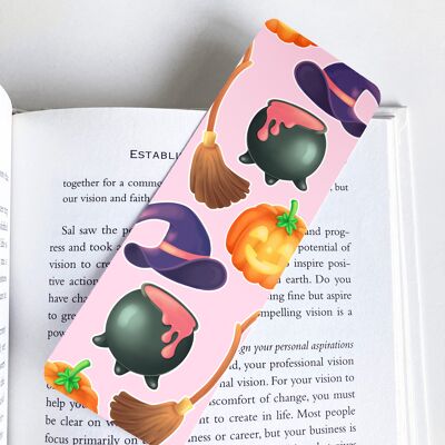 Witches And Pumpkins, Halloween Bookmark, Stationery