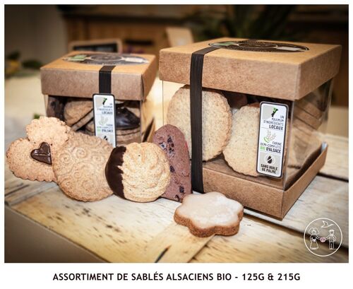 Assortiment de "sablés alsaciens" bio - 125g (Boite/Kraft)