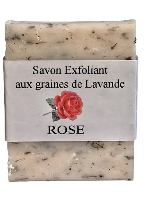 Savon exfoliant 125 g Rose