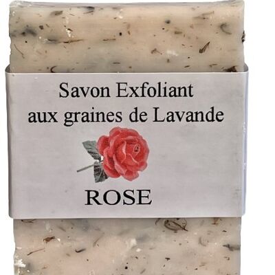 Savon exfoliant 125 g Rose