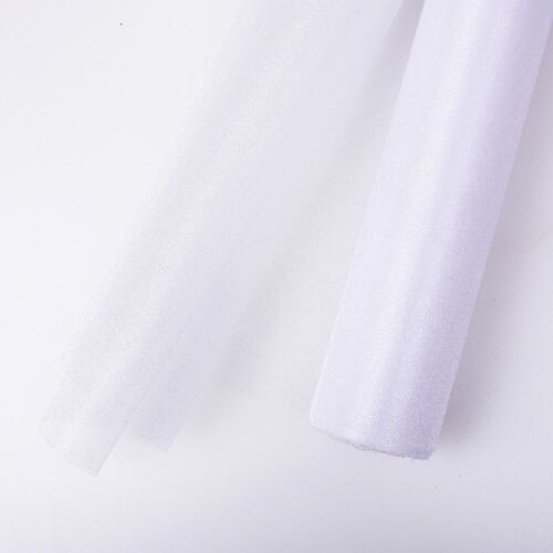 Snow organza 23.5cm x 10m - White