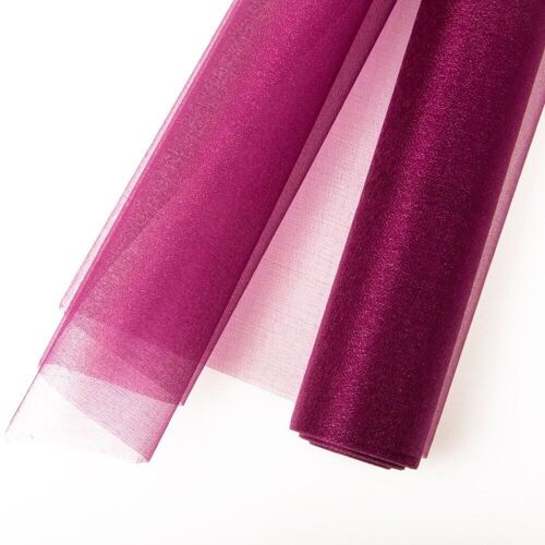 Snow organza 23.5cm x 10m - Aubergine