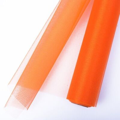 Organza de nieve 23,5cm x 10m - Naranja