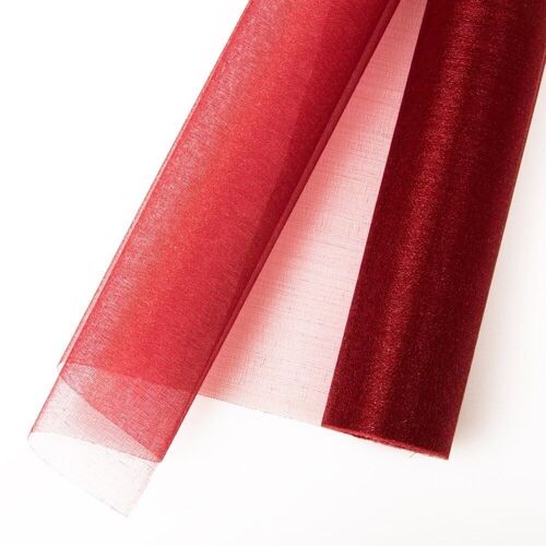 Snow organza 23.5cm x 10m - Burgundy