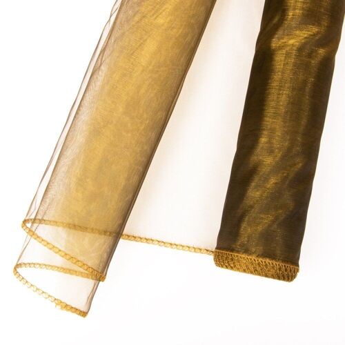 Organza 40cm x 8.2m - Old gold