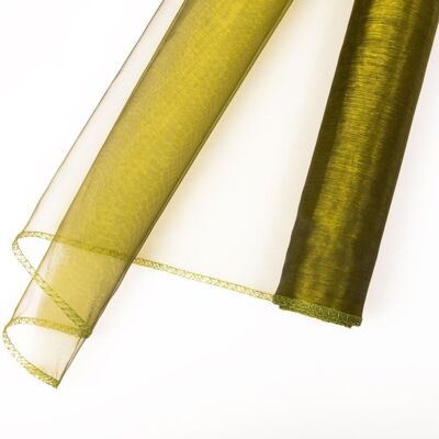 Organza 40cm x 8.2m - Dark olive green