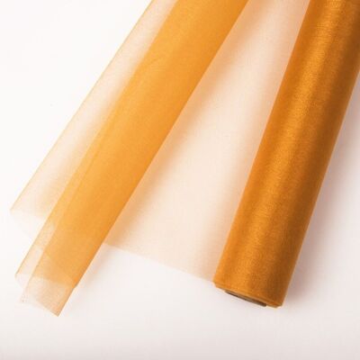 Organza de nieve 47cm x 10m - Oro oscuro