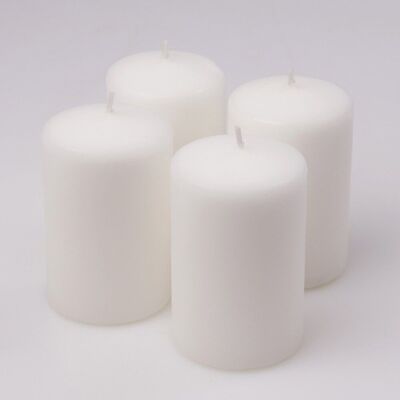 Set di candele dell'Avvento 10 x 6 cm - Bianco opaco