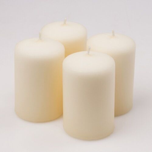 Advent candle set 10 x 6cm - Matt cream