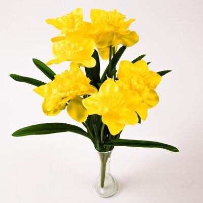 Narcisos con 12 ramas ramo de flores de seda - Amarillo