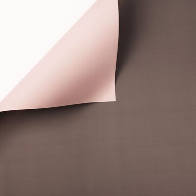 Rouleau foil bicolore 58cm x 10m - Rose clair / Gris