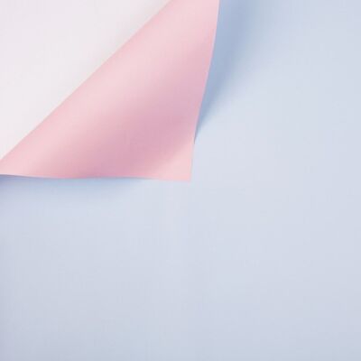 Rouleau foil bicolore 58cm x 10m - Rose / Bleu