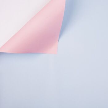 Rouleau foil bicolore 58cm x 10m - Rose / Bleu