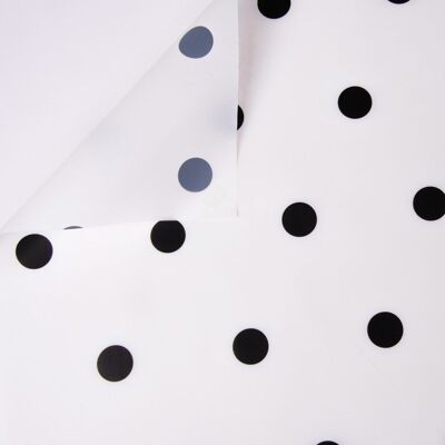 Dotted foil roll 58cm x 10m - White / Black