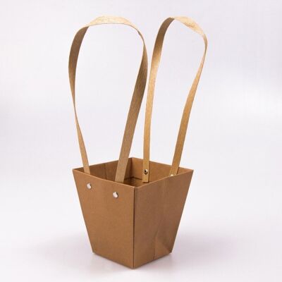 10 piezas Bolsa de flores Kraft 12 (largo) x 12 (ancho) x 12,5 (alto) cm