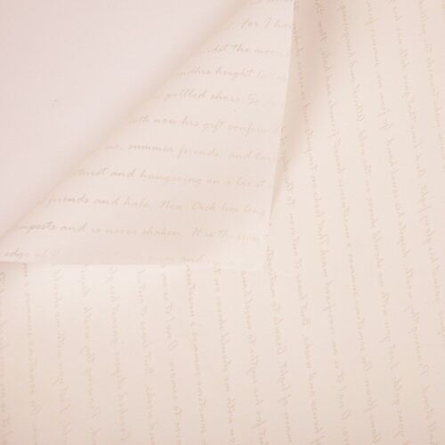 Writing patterned foil roll 58cm x 10m - White