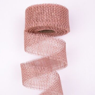 Jute ribbon 5cm x 9m - Powder Beige