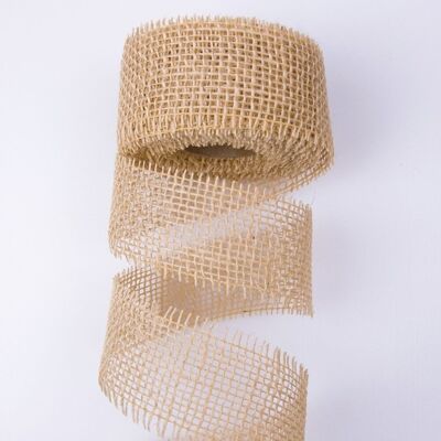 Juteband 5cm x 9m - Creme