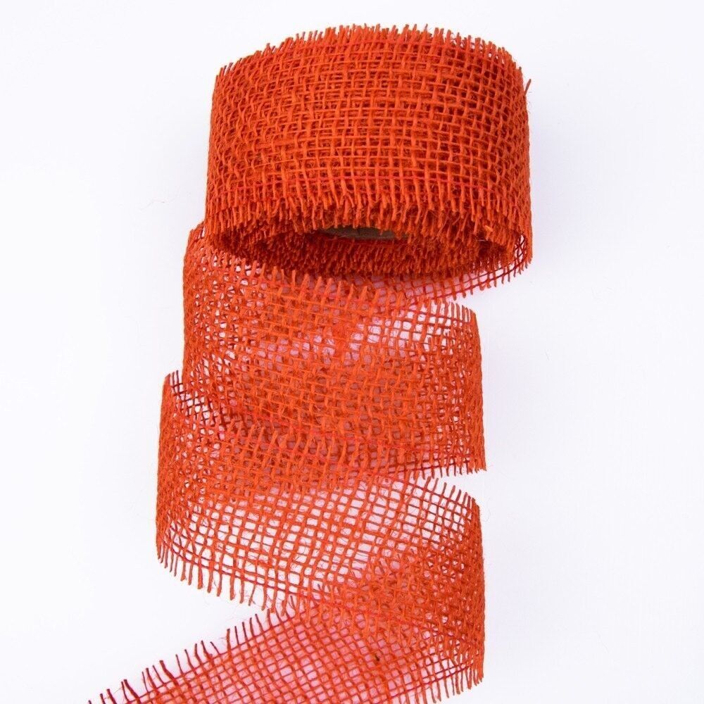Jute ribbon 5cm x 9m - Orange
