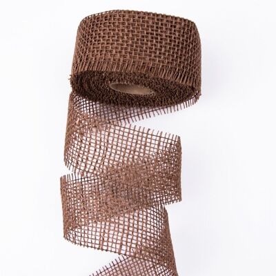 Jute ribbon 5cm x 9m - Light barna