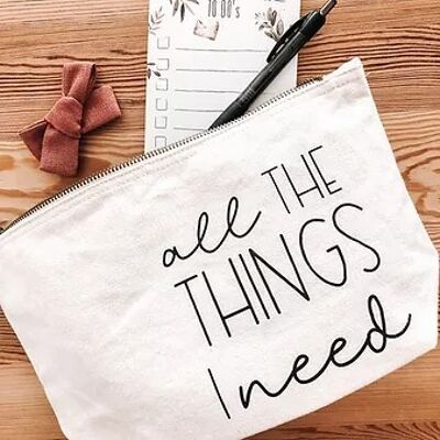 Cosmetic bag "all the things I need"