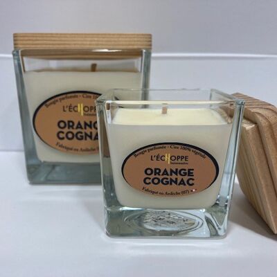 SCENTED CANDLE WAX 100% VEGETABLE SOYA - 6X6 80 G ORANGE COGNAC