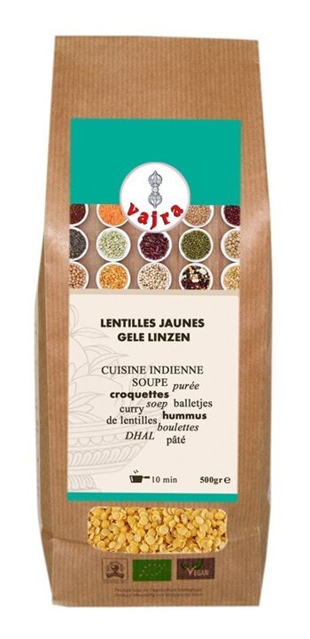 Lentilles jaunes 500 gr